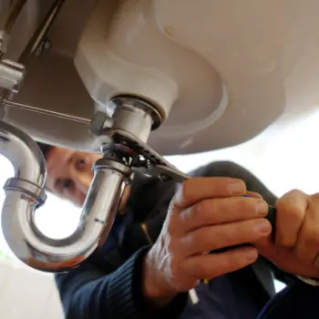 plumber fixing sink